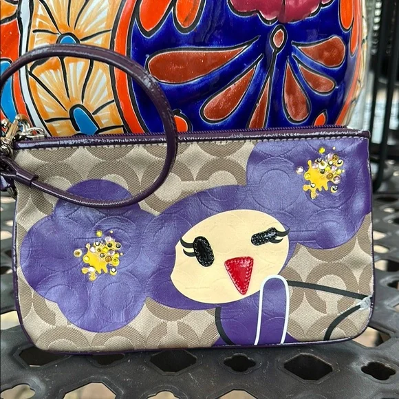 Coach | Bags | Coach Signature Poppy Chan Violette Wristlet  display picture 1